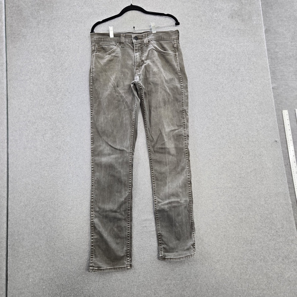 Levi's 511 Men Jeans 32X34 Gray Denim Slim Fit 32" Inseam READ